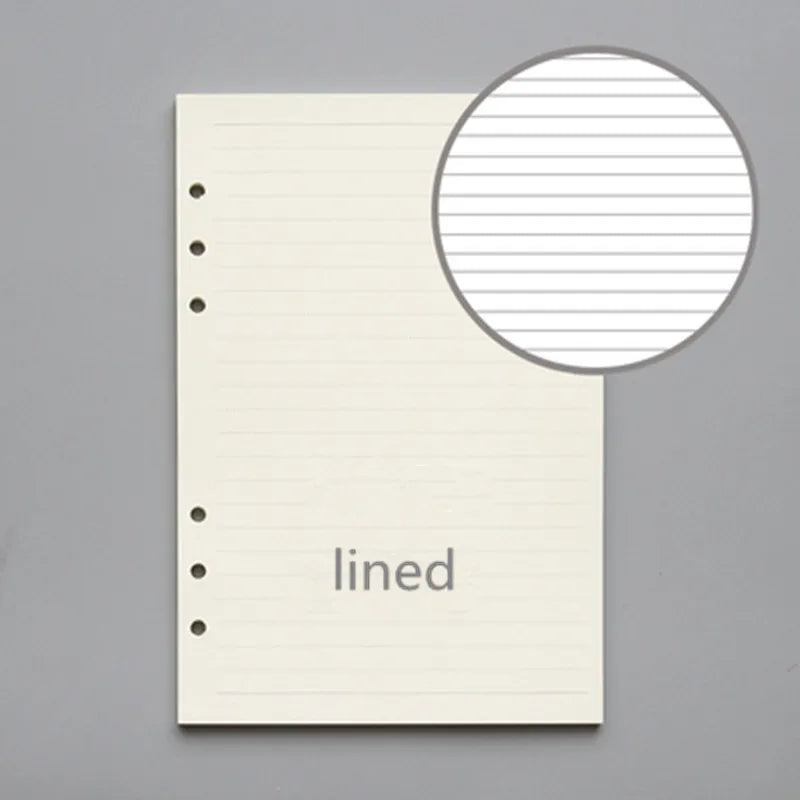 45 sheets/90pages ring notebook Insert Refills 6 Holes