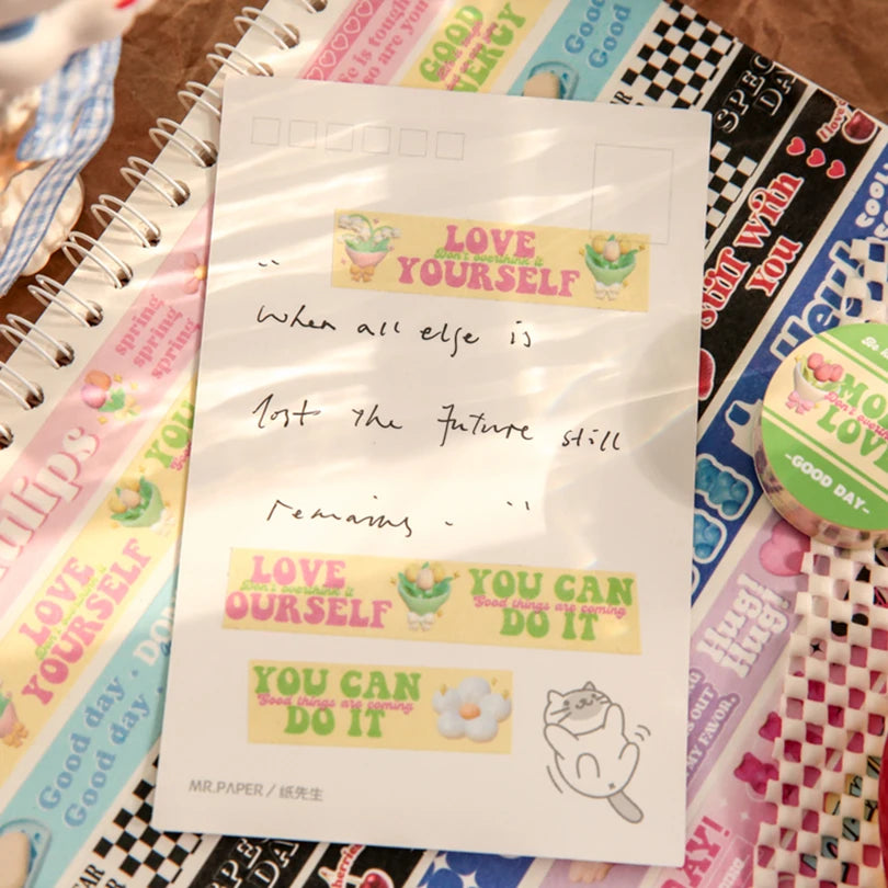 Words Washi Tape Korean Stationery