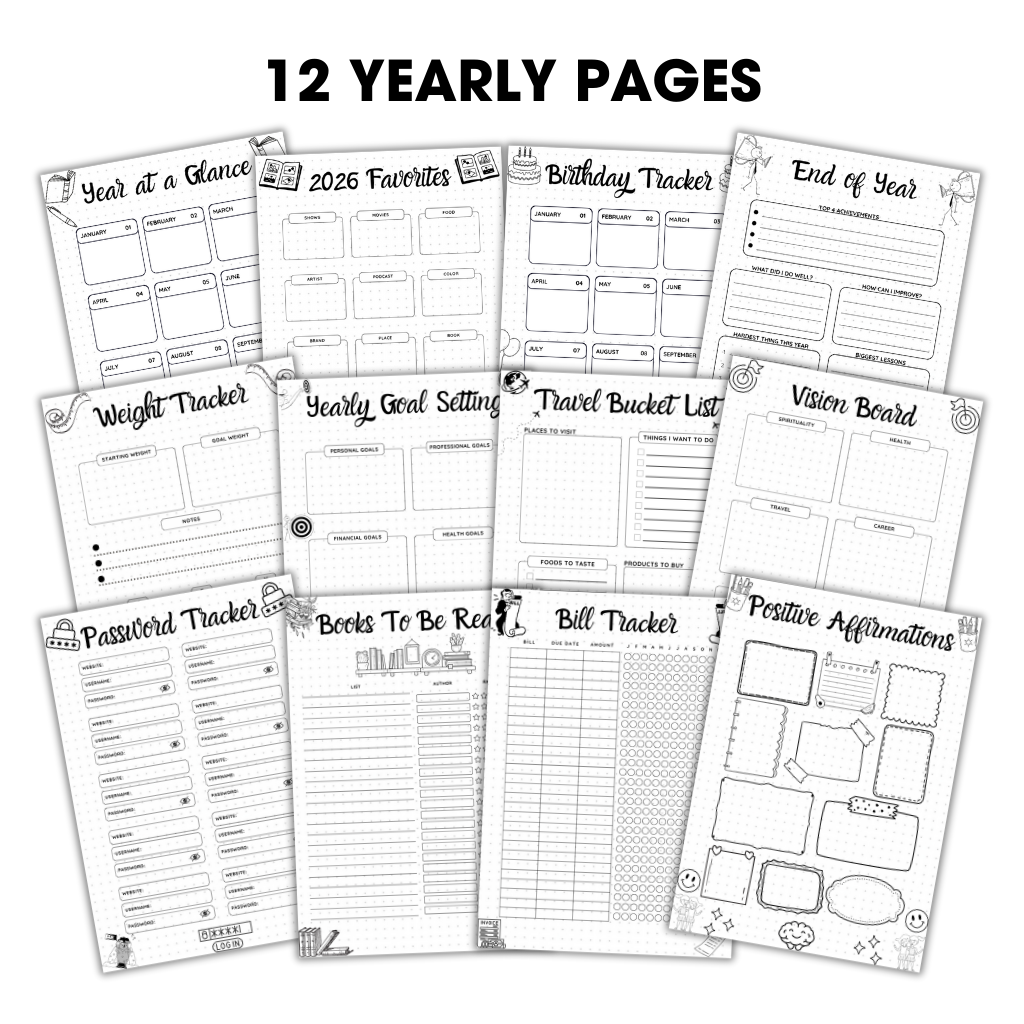 2026 Bullet Journal Bundle