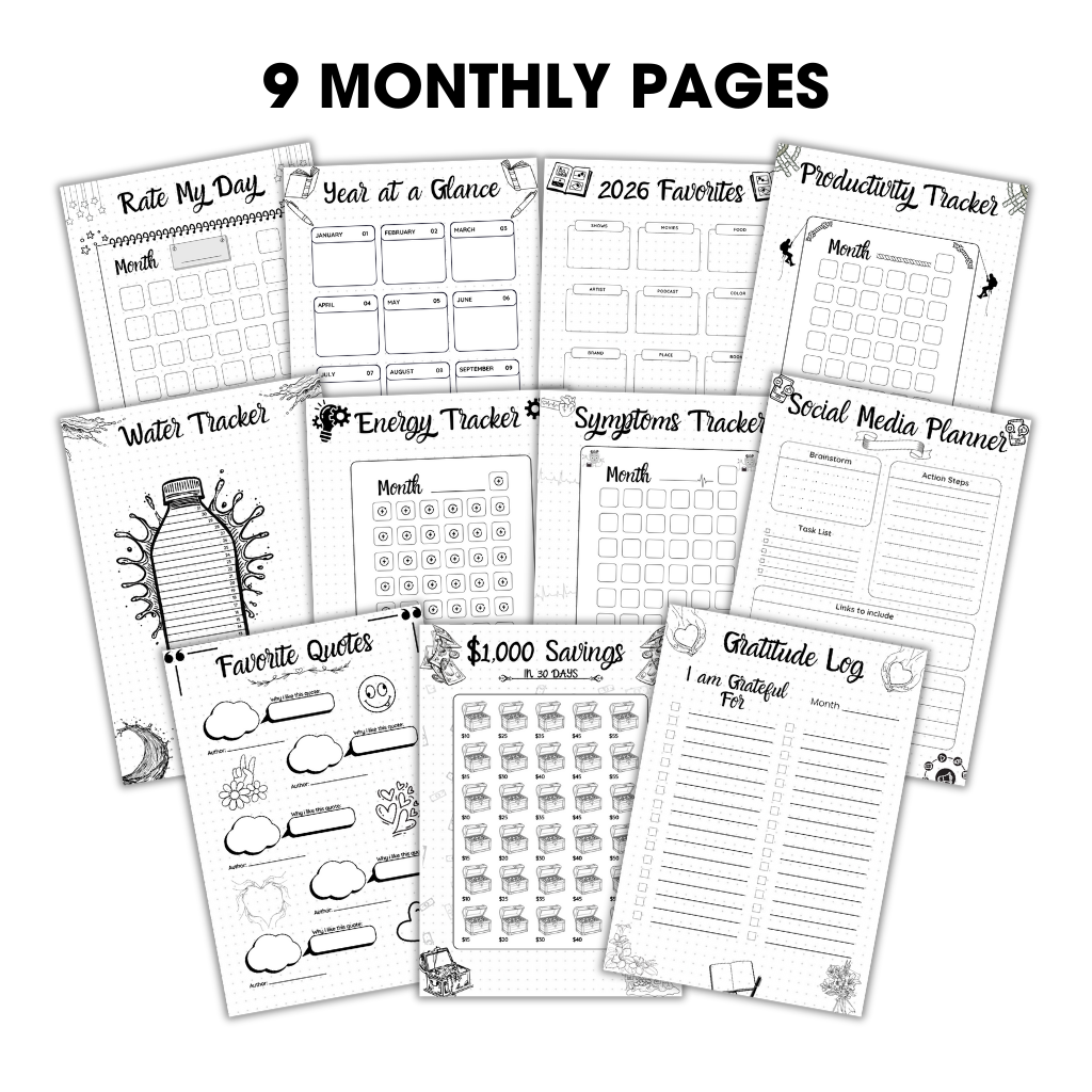 2026 Bullet Journal Bundle
