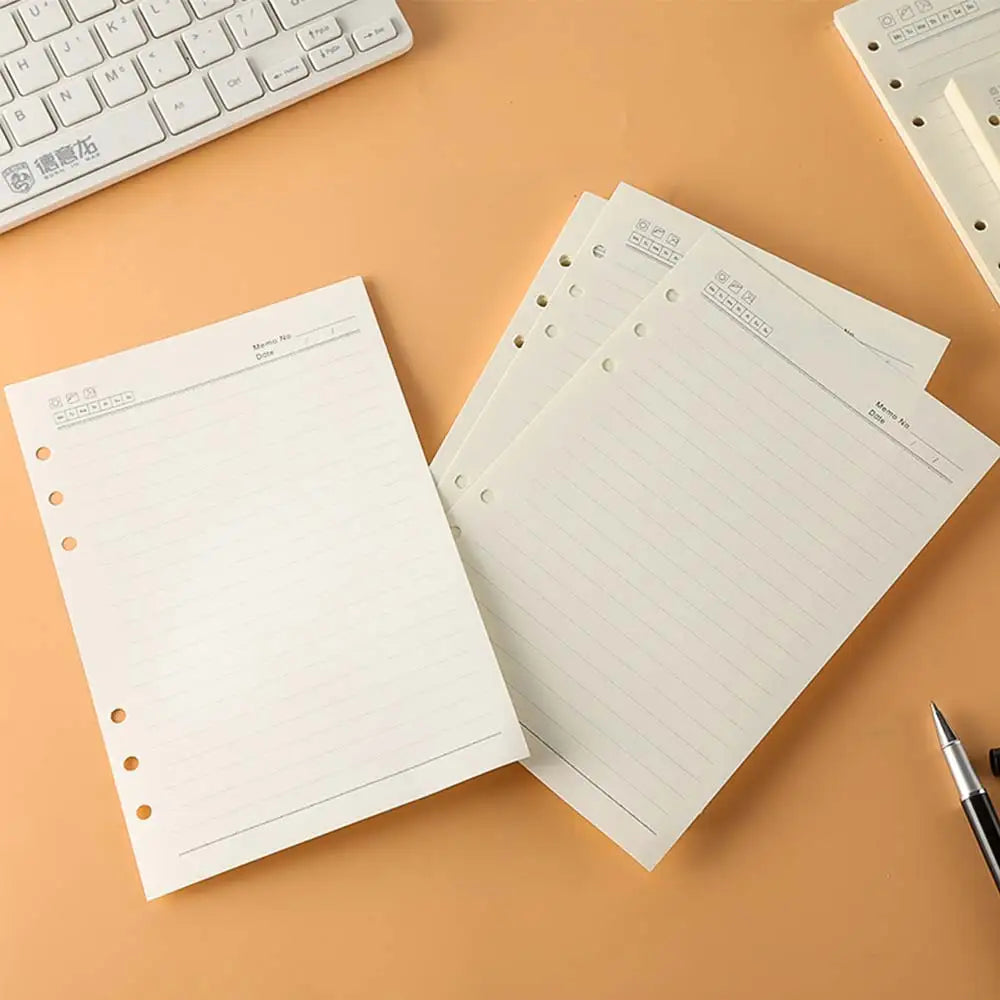 45 sheets/90pages ring notebook Insert Refills 6 Holes