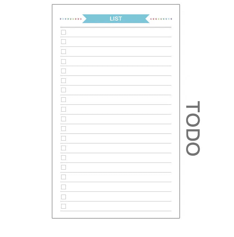 40 Sheet A5/A6 6 Ring Paper Refill Loose-leaf To Do/Weekly/Monthly/Grid