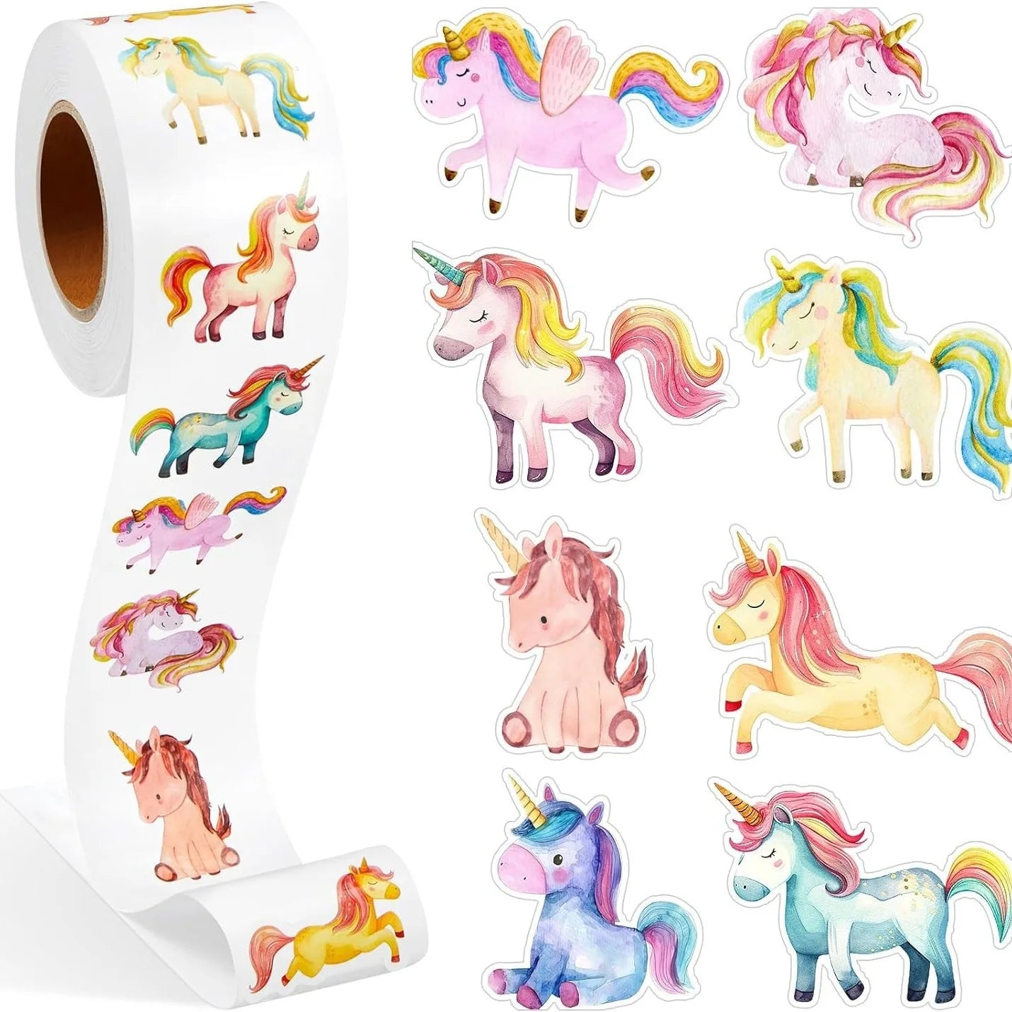 500Pcs /1 Rolls 2.5cm/1inch Butterfly Flower Shaped Stickers