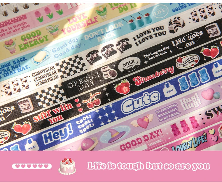 Words Washi Tape Korean Stationery