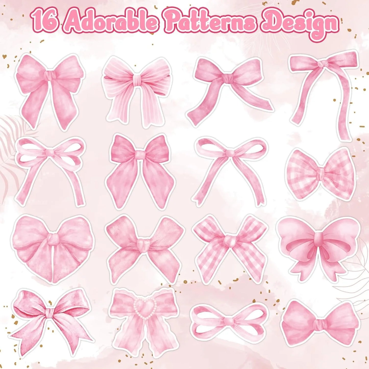 500Pcs/ 1 Roll Cartoon Bow Stickers