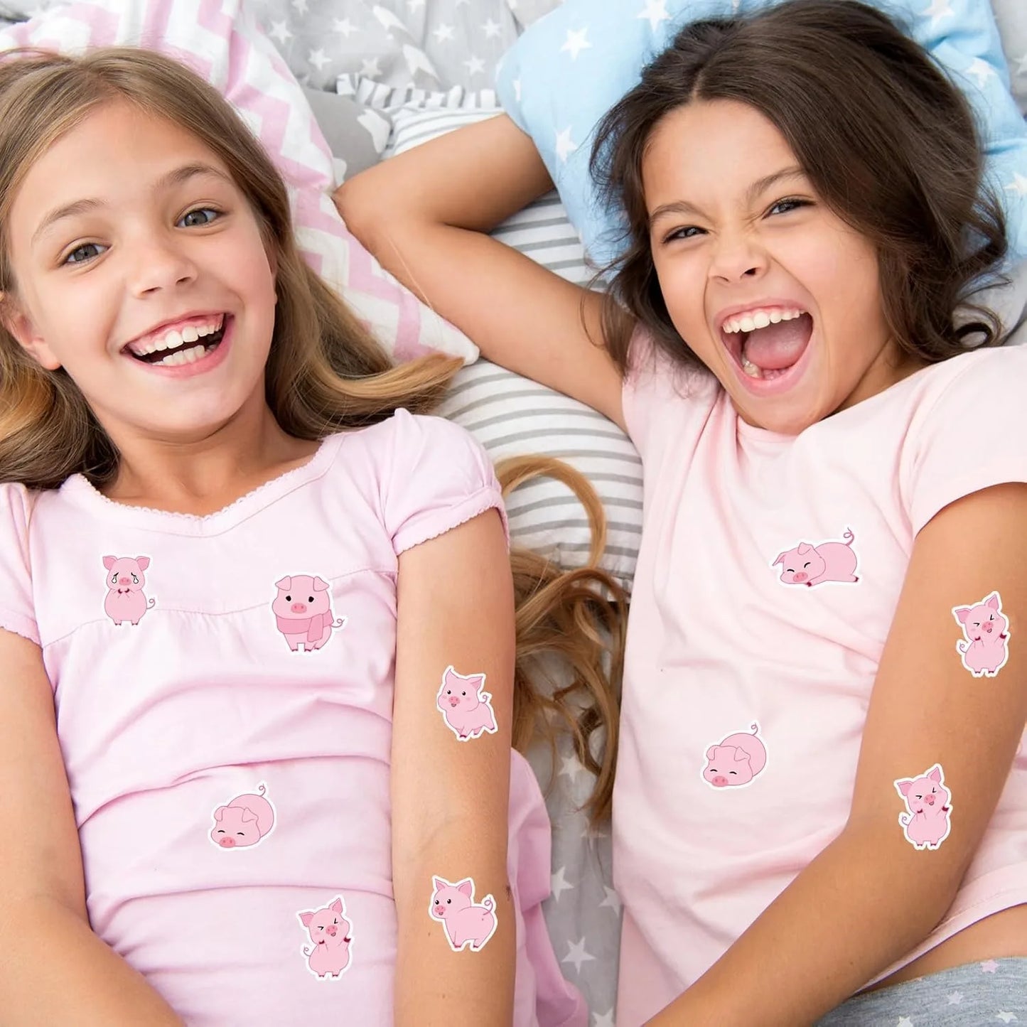500 Pcs/roll Pink Pig Stickers