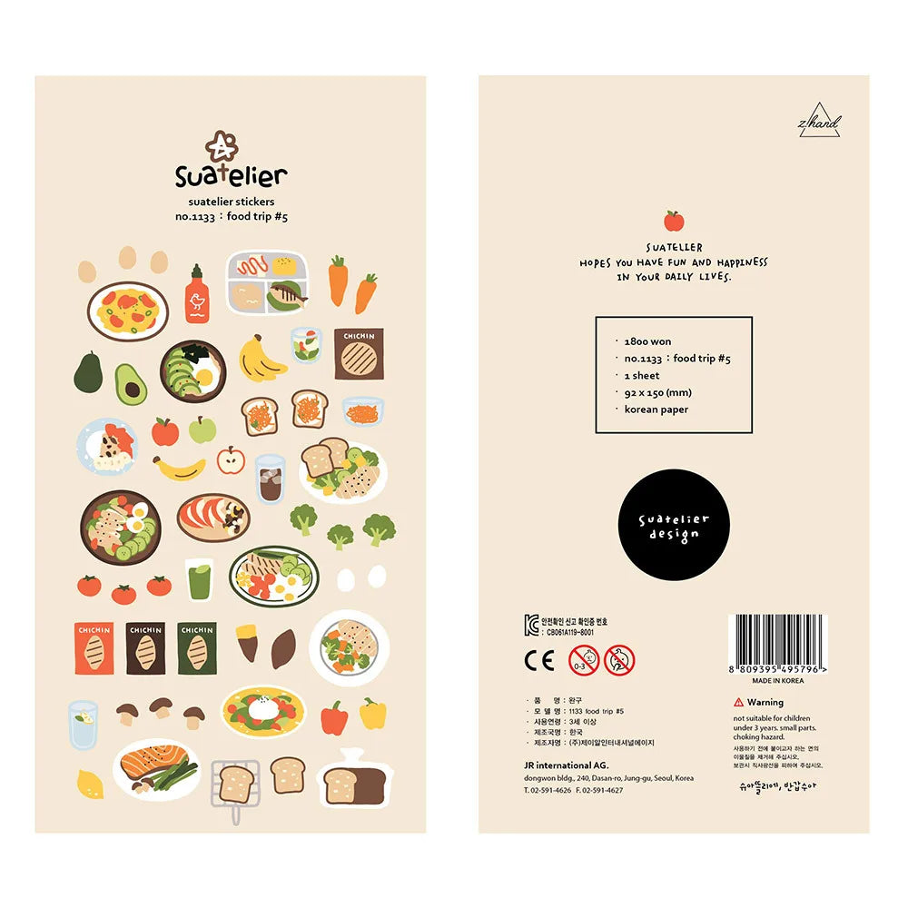 Korean Import Original Suatelier Collection Kawaii Daily Stickers