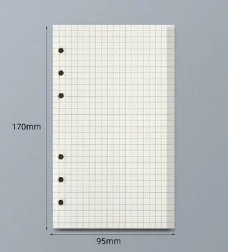 45 Sheets A5 A6 A7 Loose Leaf Notebook Refill Grid