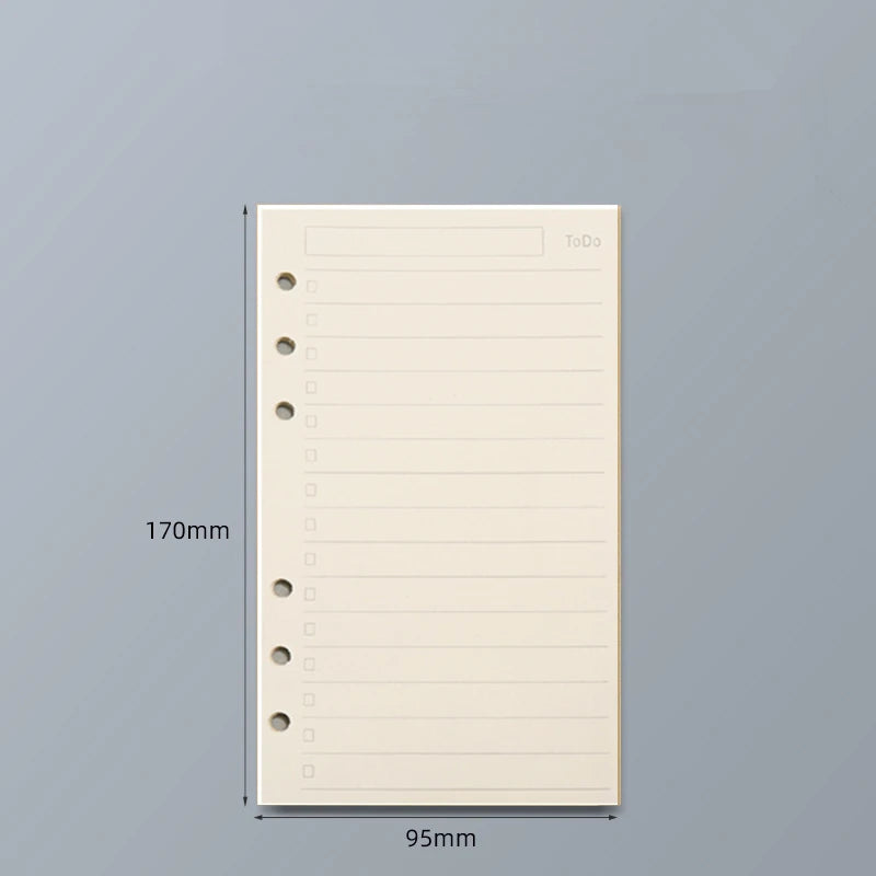 45 Sheets A5 A6 A7 Loose Leaf Notebook Refill Grid