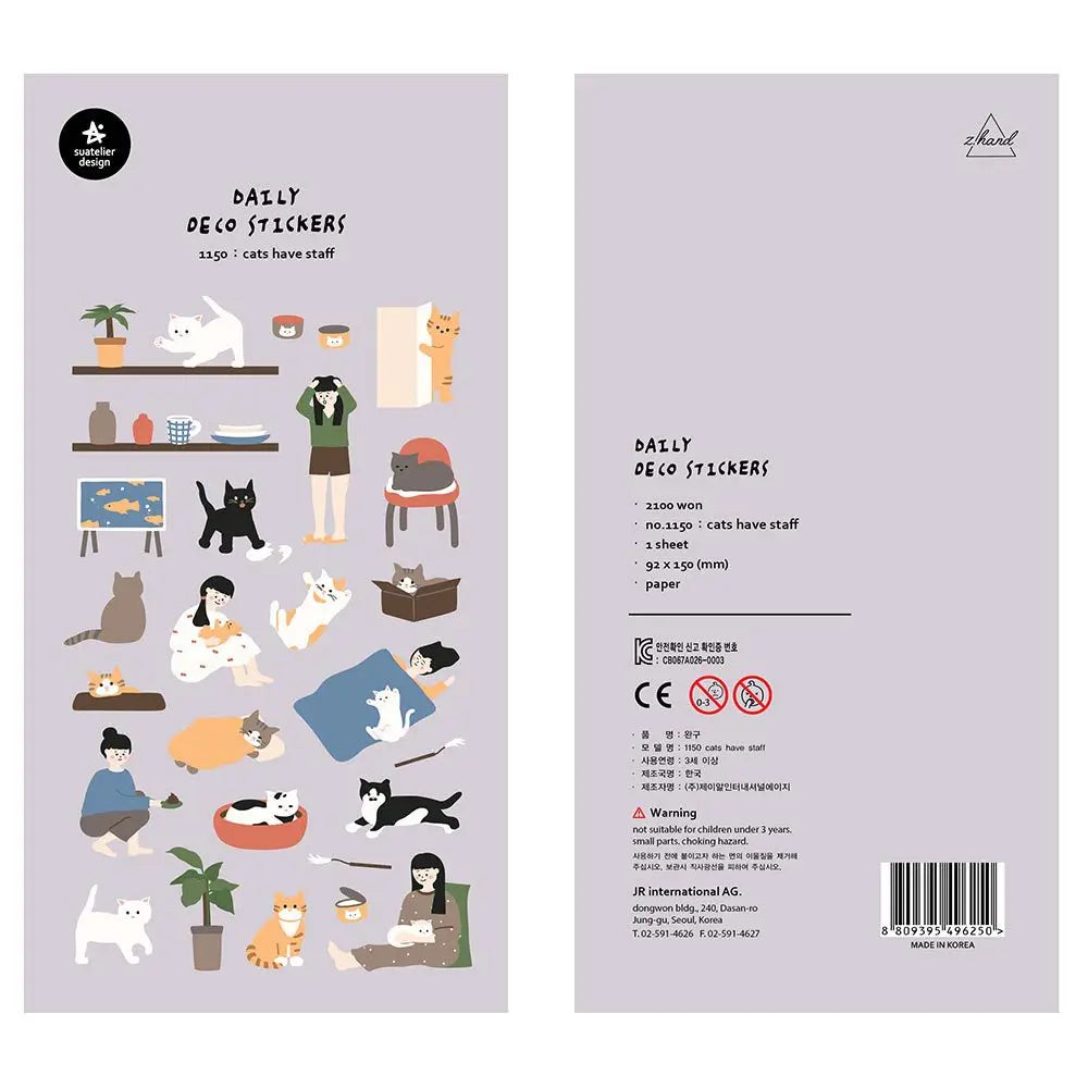 Korean Import Original Suatelier Collection Kawaii Daily Stickers