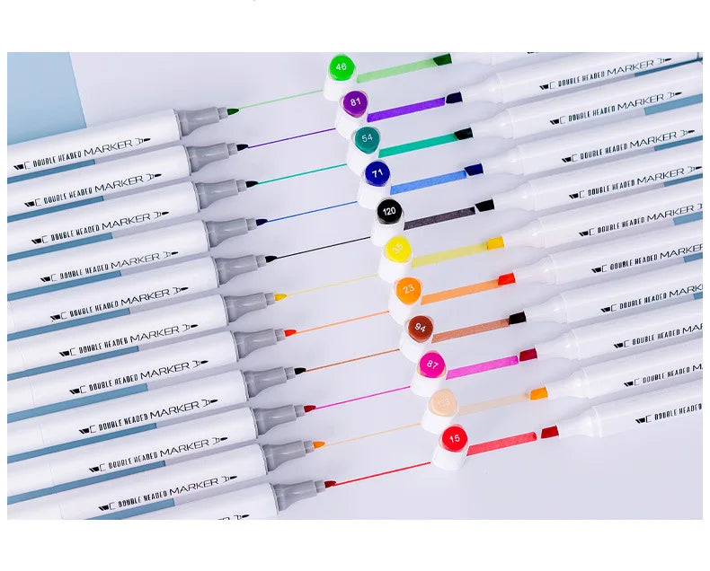 Water-based Marker Pens Are Washable and Have Bright Colors They Are Stationery for Learning Drawing and Marking