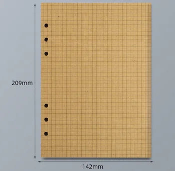 45 Sheets A5 A6 A7 Loose Leaf Notebook Refill Grid