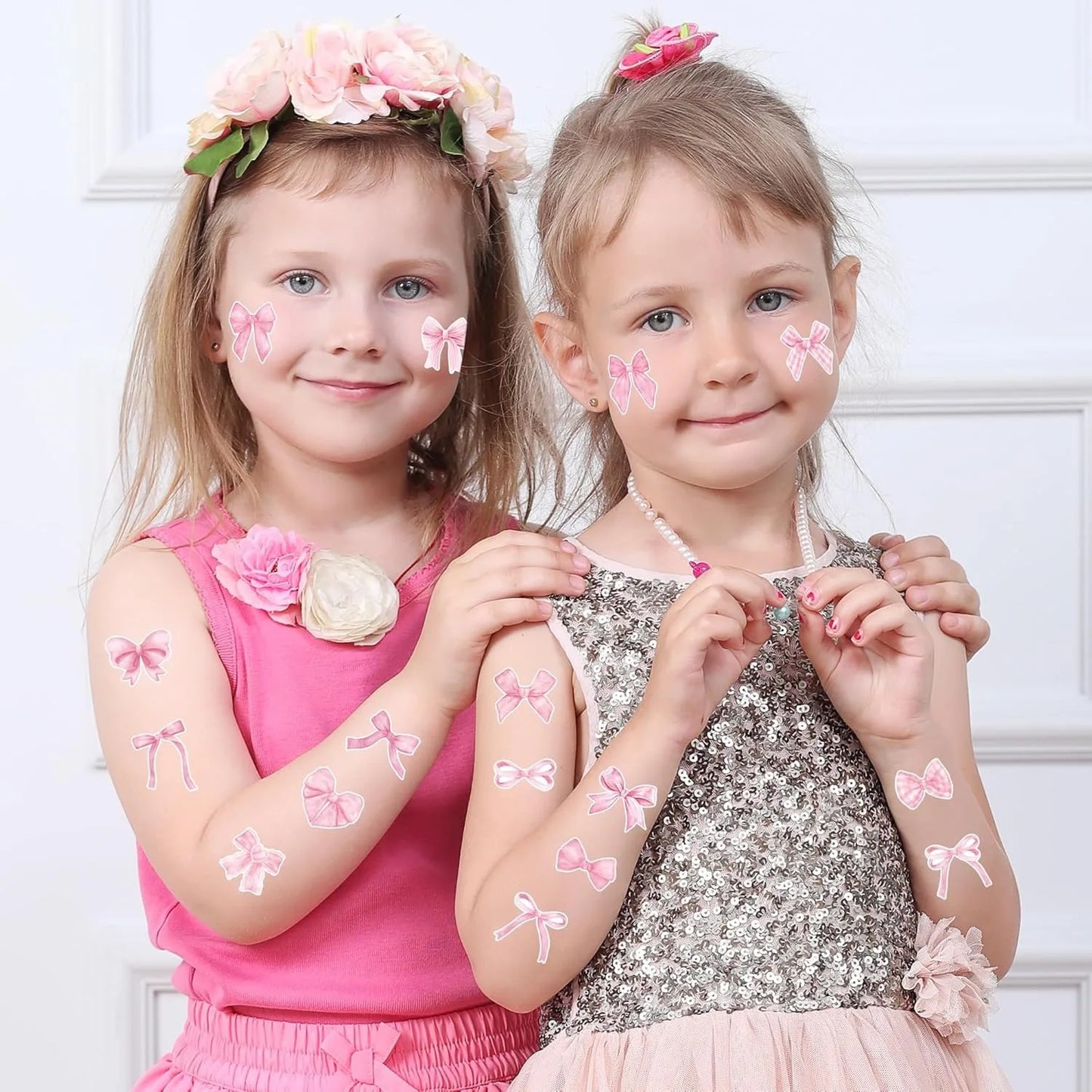 500Pcs/ 1 Roll Cartoon Bow Stickers