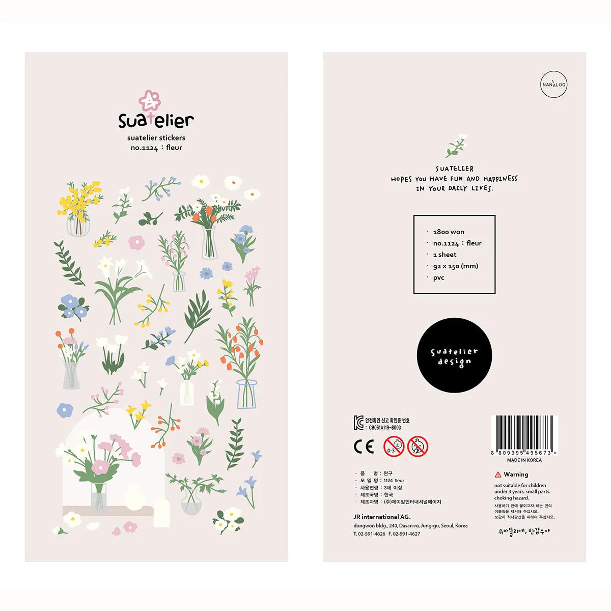 Korean Import Original Suatelier Collection Kawaii Daily Stickers