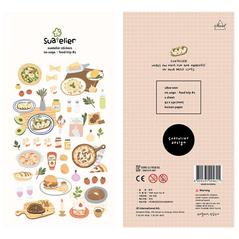 Korean Import Original Suatelier Collection Kawaii Daily Stickers