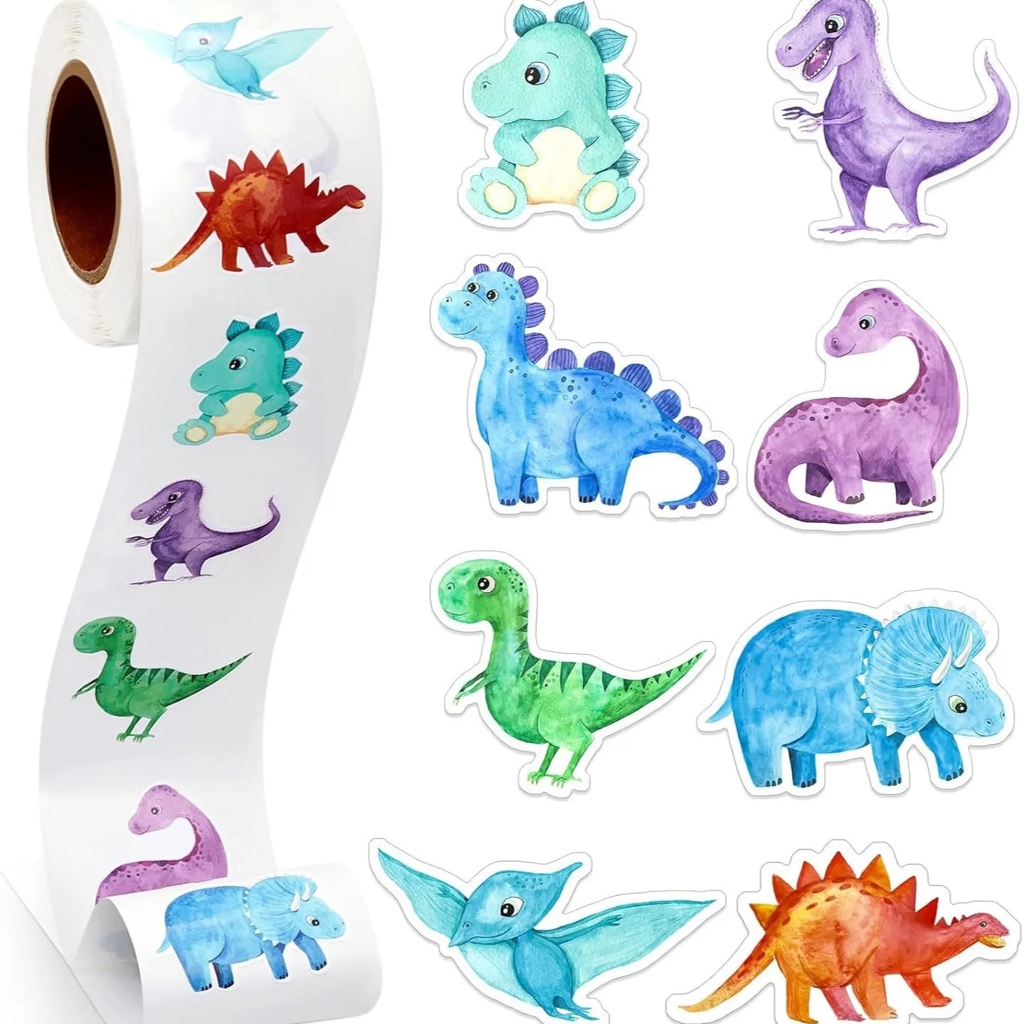500Pcs /1 Rolls 2.5cm/1inch Butterfly Flower Shaped Stickers