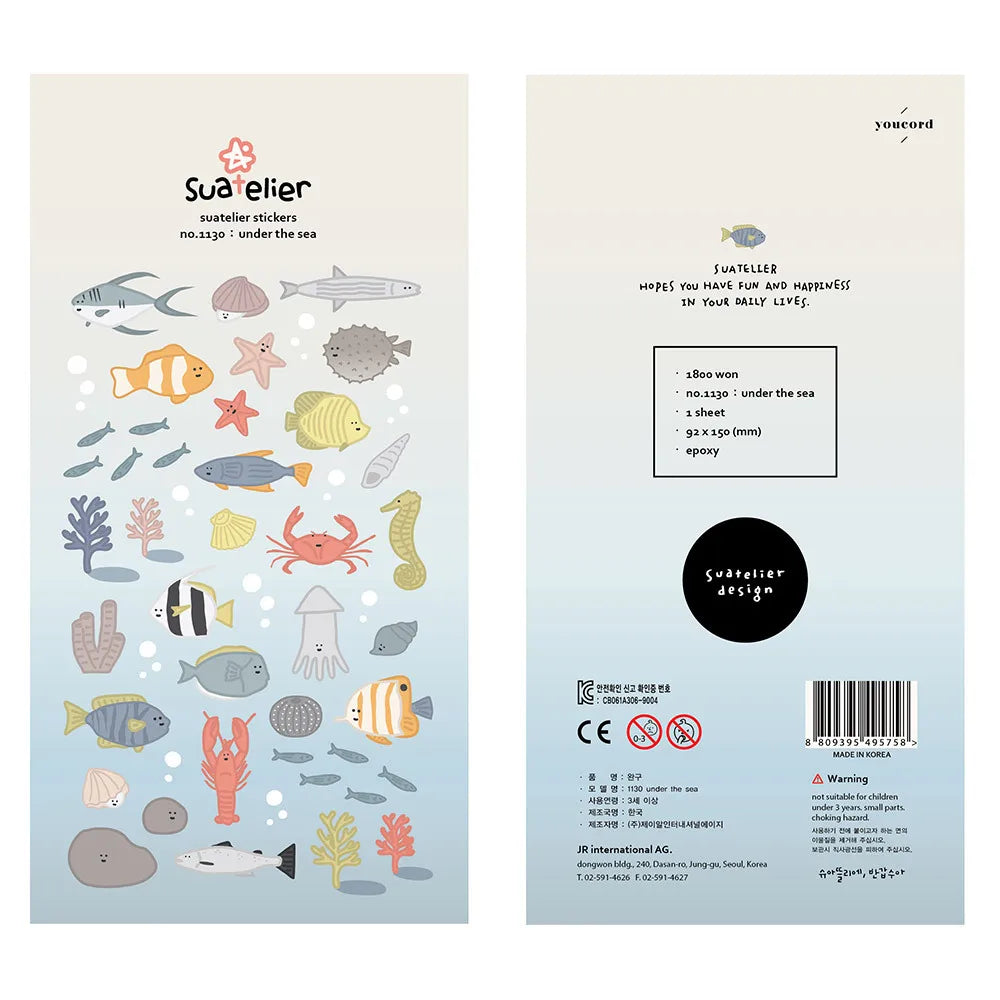 Korean Import Original Suatelier Collection Kawaii Daily Stickers