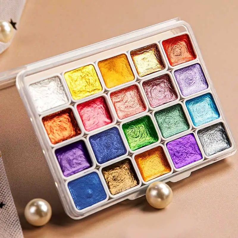 20 Color Watercolor  Pigment Set | Solid Packaging, for Traditional Chinese Painting, Tangka Calligraphy, Color Painting