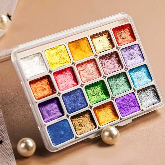 20 Color Watercolor  Pigment Set | Solid Packaging, for Traditional Chinese Painting, Tangka Calligraphy, Color Painting