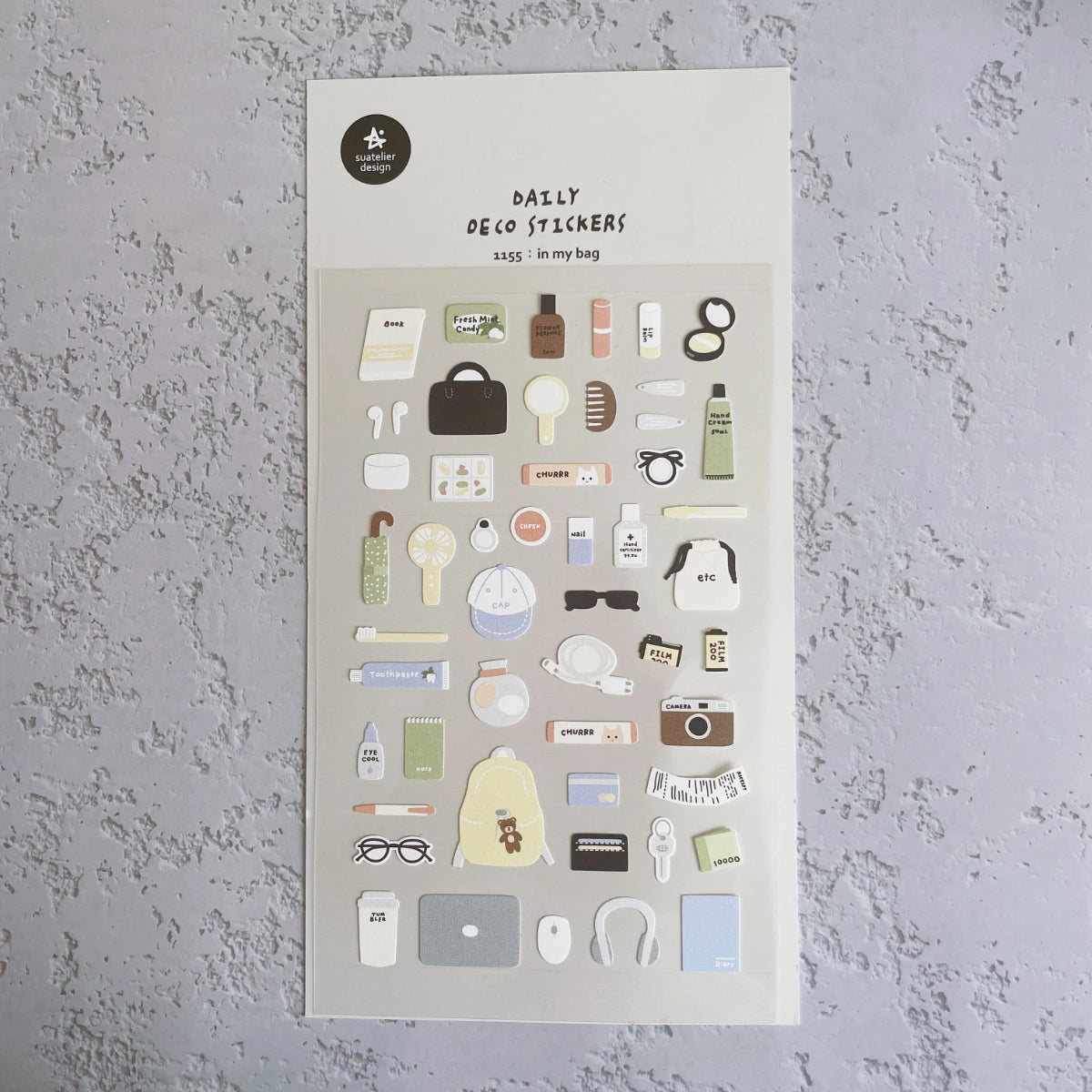 Korean Import Original Suatelier Collection Kawaii Daily Stickers