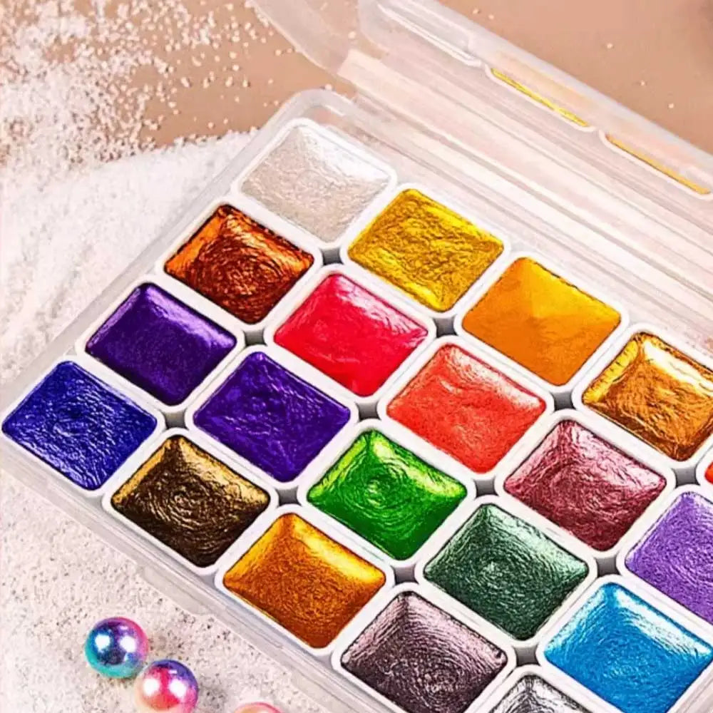 20 Color Watercolor  Pigment Set | Solid Packaging, for Traditional Chinese Painting, Tangka Calligraphy, Color Painting