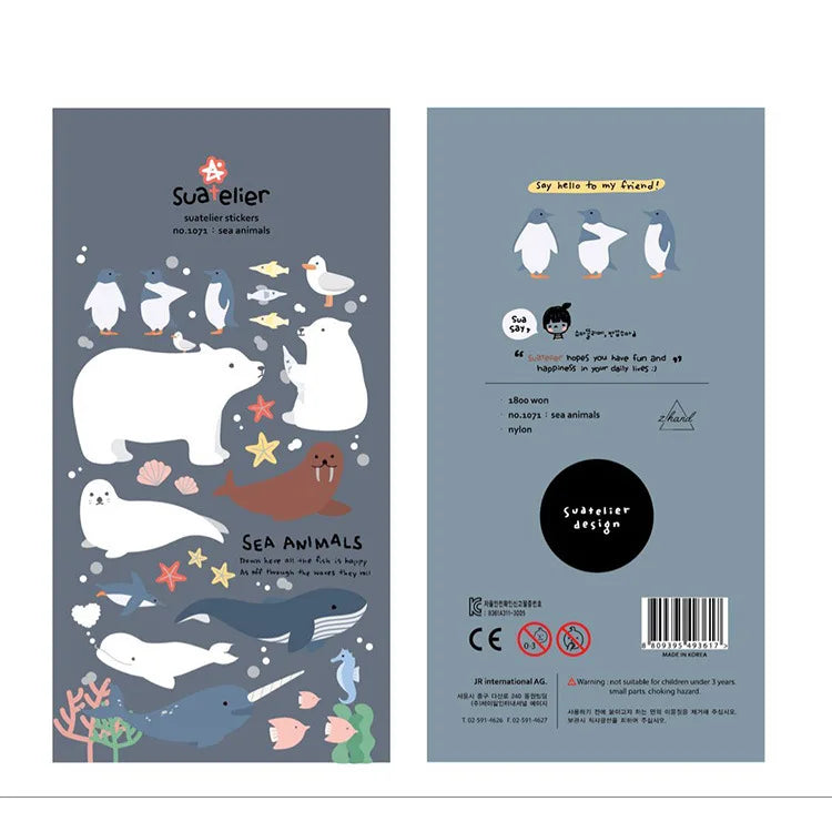 Korean Import Original Suatelier Collection Kawaii Daily Stickers
