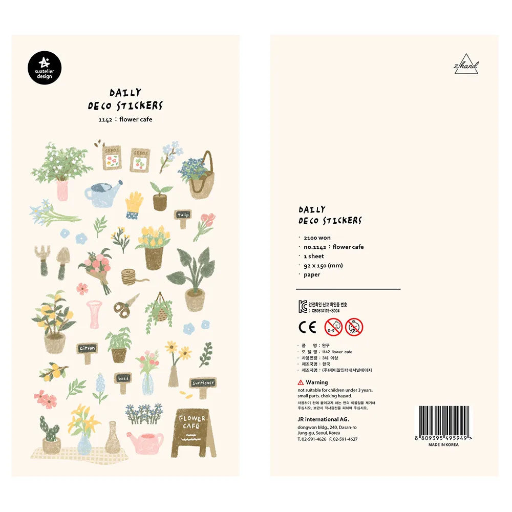 Korean Import Original Suatelier Collection Kawaii Daily Stickers