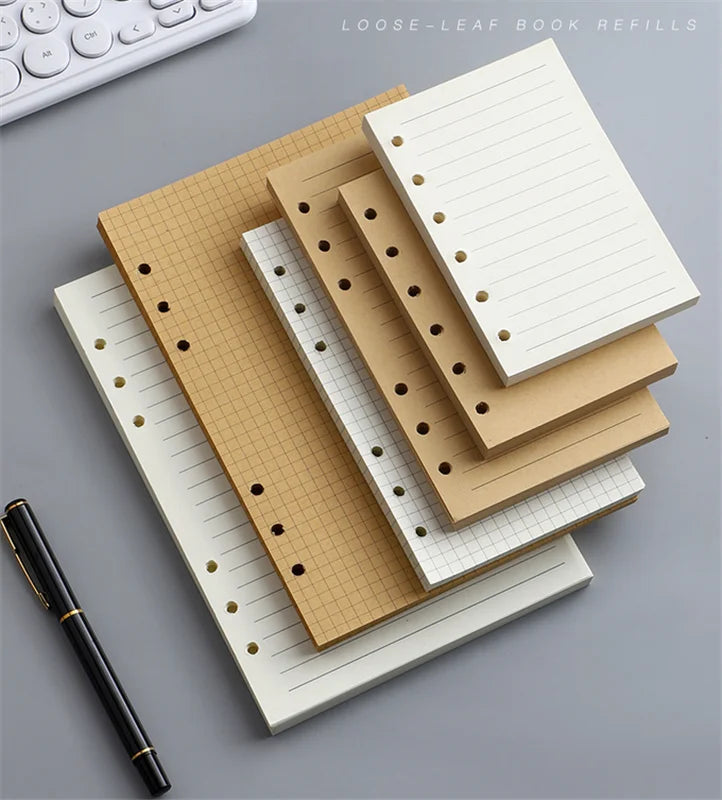 45 Sheets A5 A6 A7 Loose Leaf Notebook Refill Grid