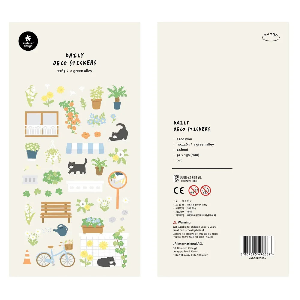 Korean Import Original Suatelier Collection Kawaii Daily Stickers