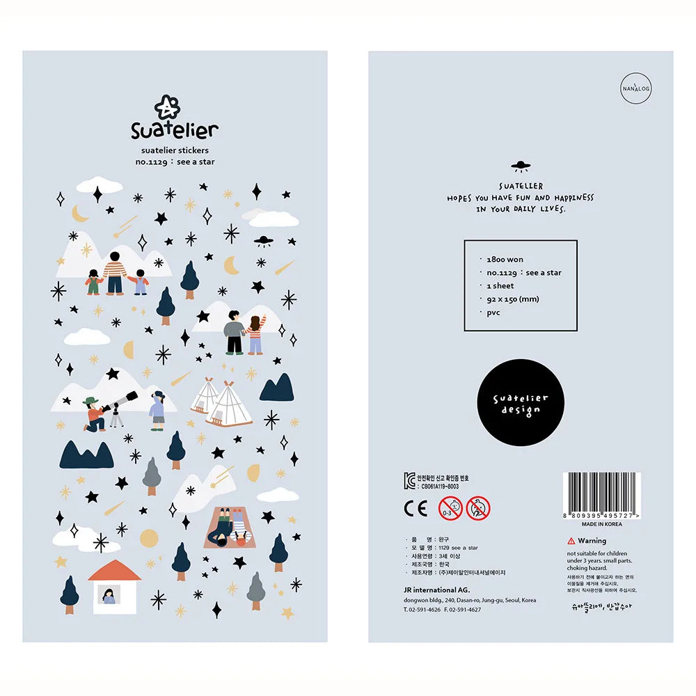 Korean Import Original Suatelier Collection Kawaii Daily Stickers