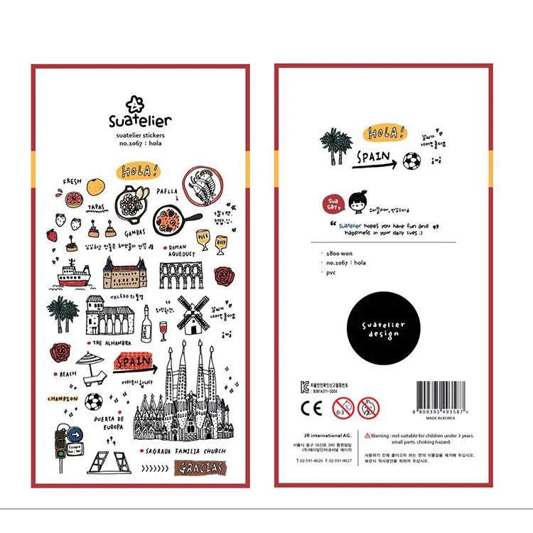 Korean Import Original Suatelier Collection Kawaii Daily Stickers