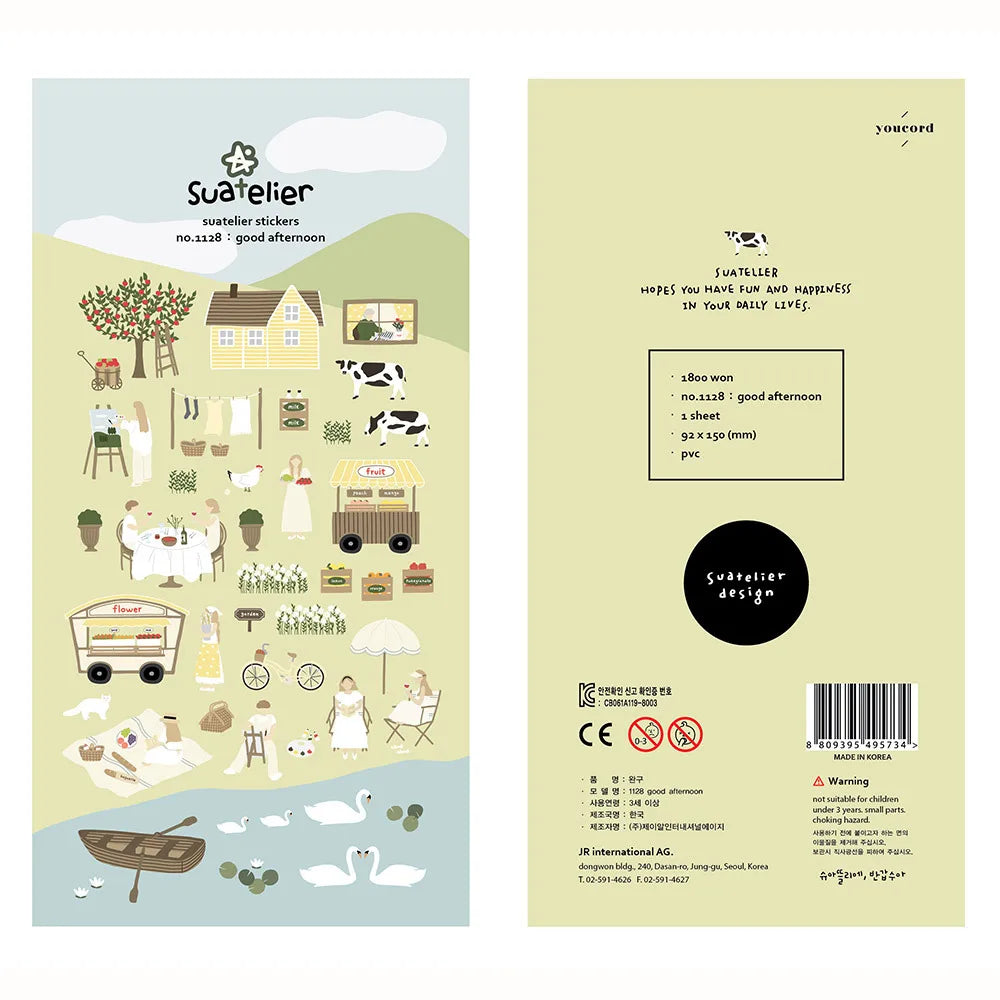 Korean Import Original Suatelier Collection Kawaii Daily Stickers