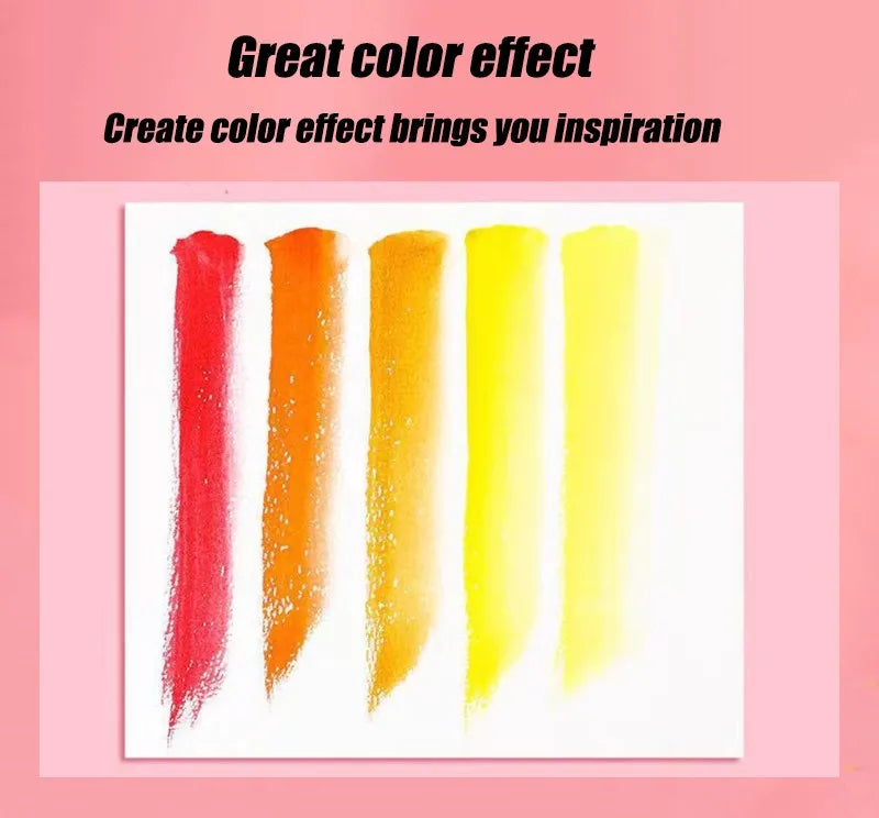 Watercolor Painting  48 Colors Solid Water Color Paint With Brush