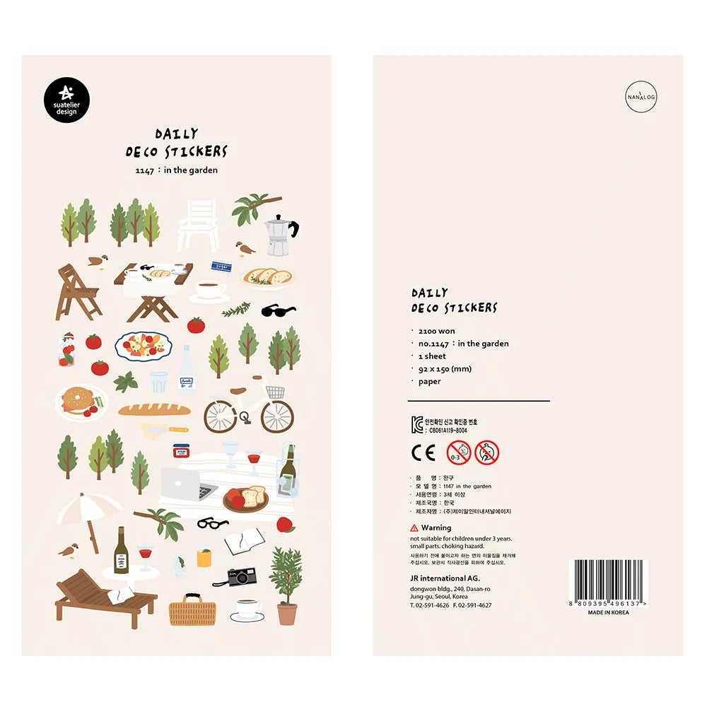 Korean Import Original Suatelier Collection Kawaii Daily Stickers