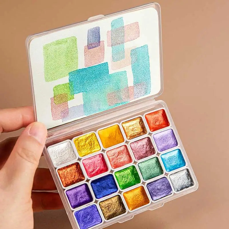 20 Color Watercolor  Pigment Set | Solid Packaging, for Traditional Chinese Painting, Tangka Calligraphy, Color Painting