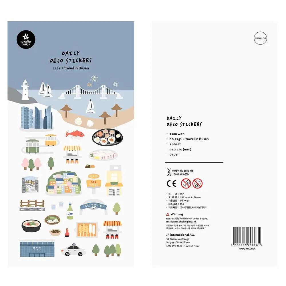 Korean Import Original Suatelier Collection Kawaii Daily Stickers