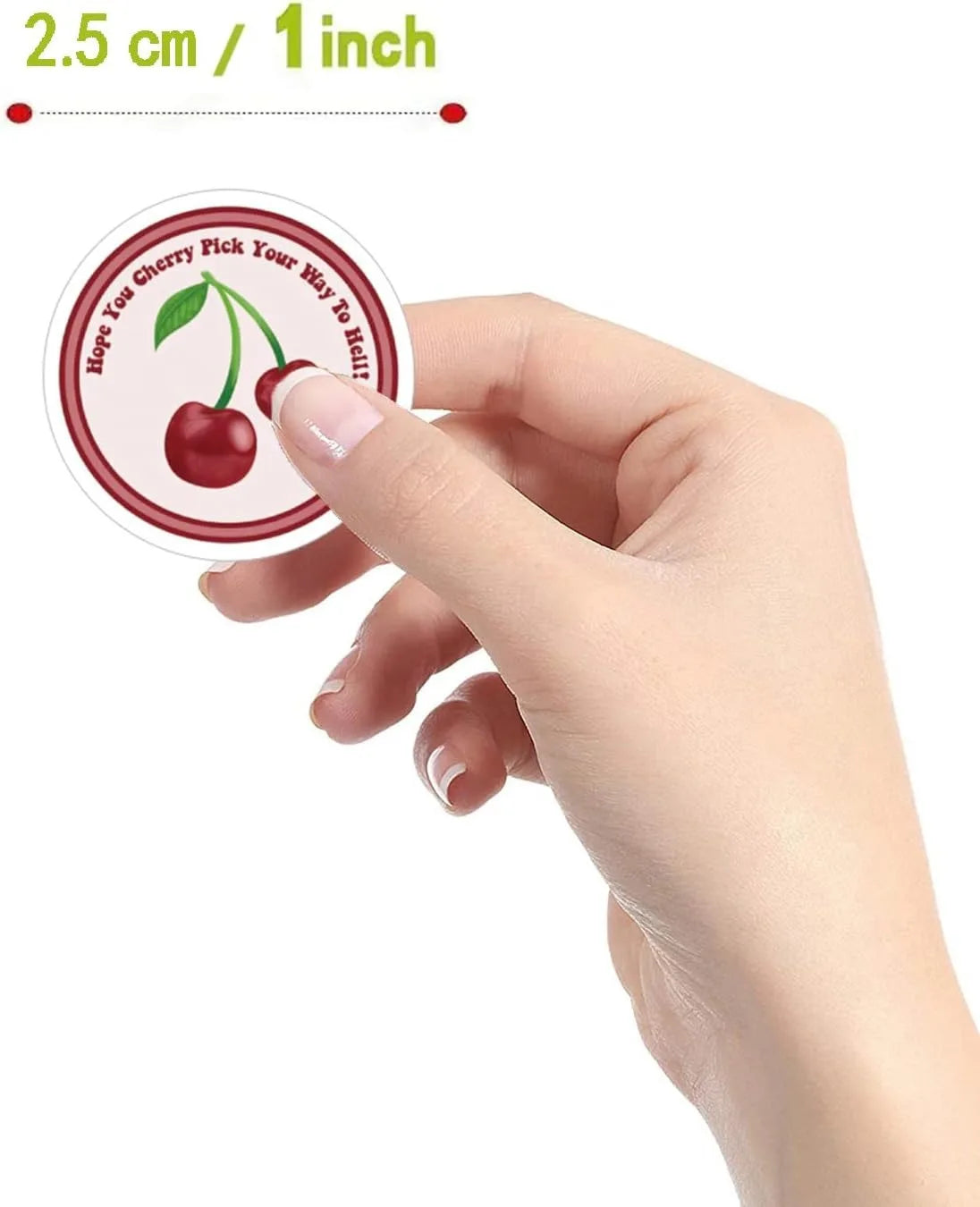 500 Pcs / roll 2.5cm Fruits and Vegetables Stickers