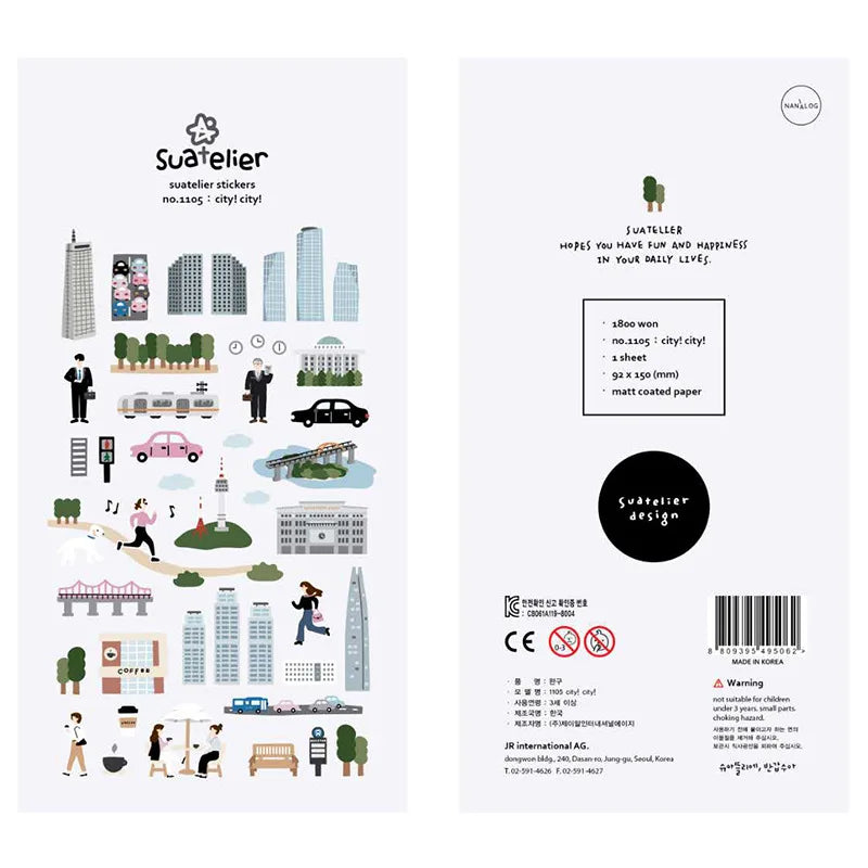 Korean Import Original Suatelier Collection Kawaii Daily Stickers