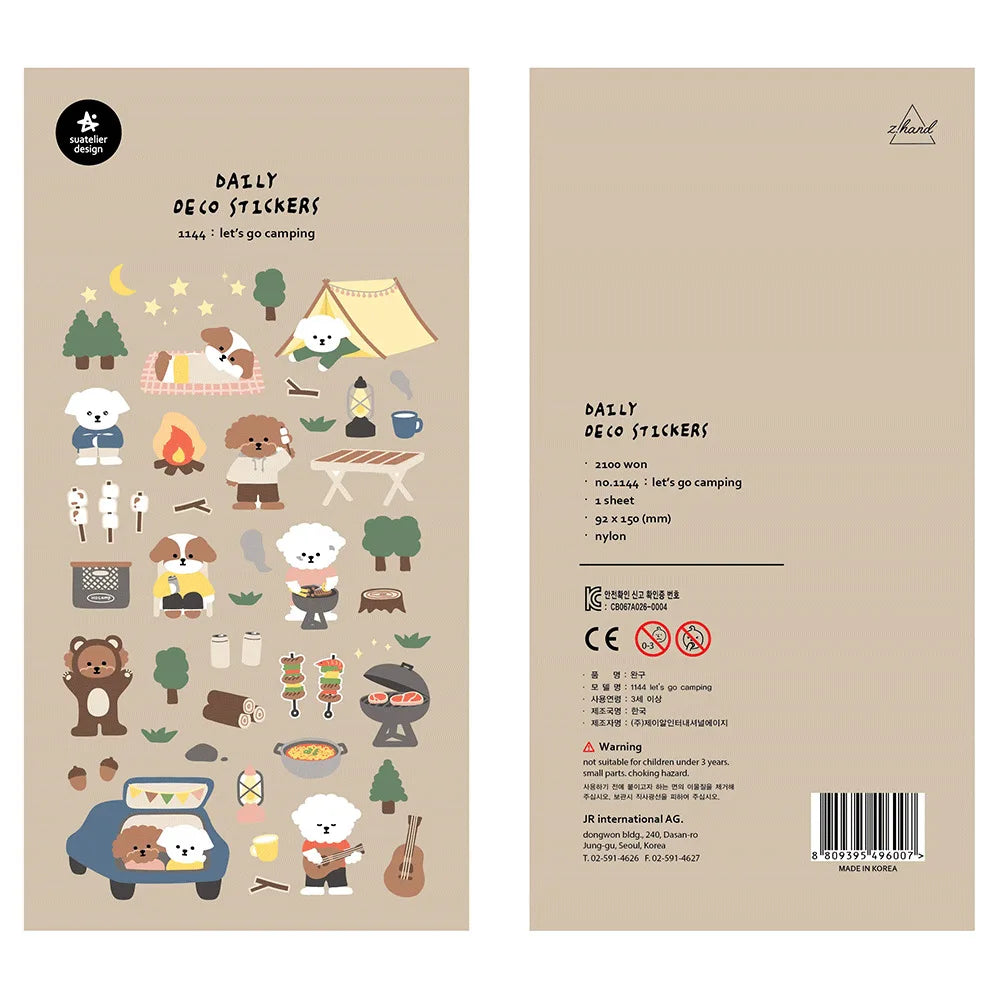 Korean Import Original Suatelier Collection Kawaii Daily Stickers