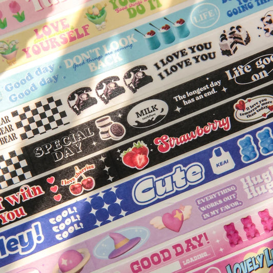 Words Washi Tape Korean Stationery