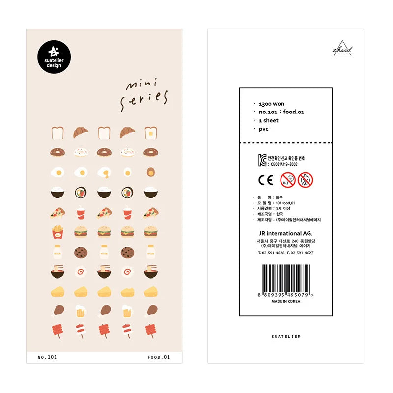 Korean Import Original Suatelier Collection Kawaii Daily Stickers