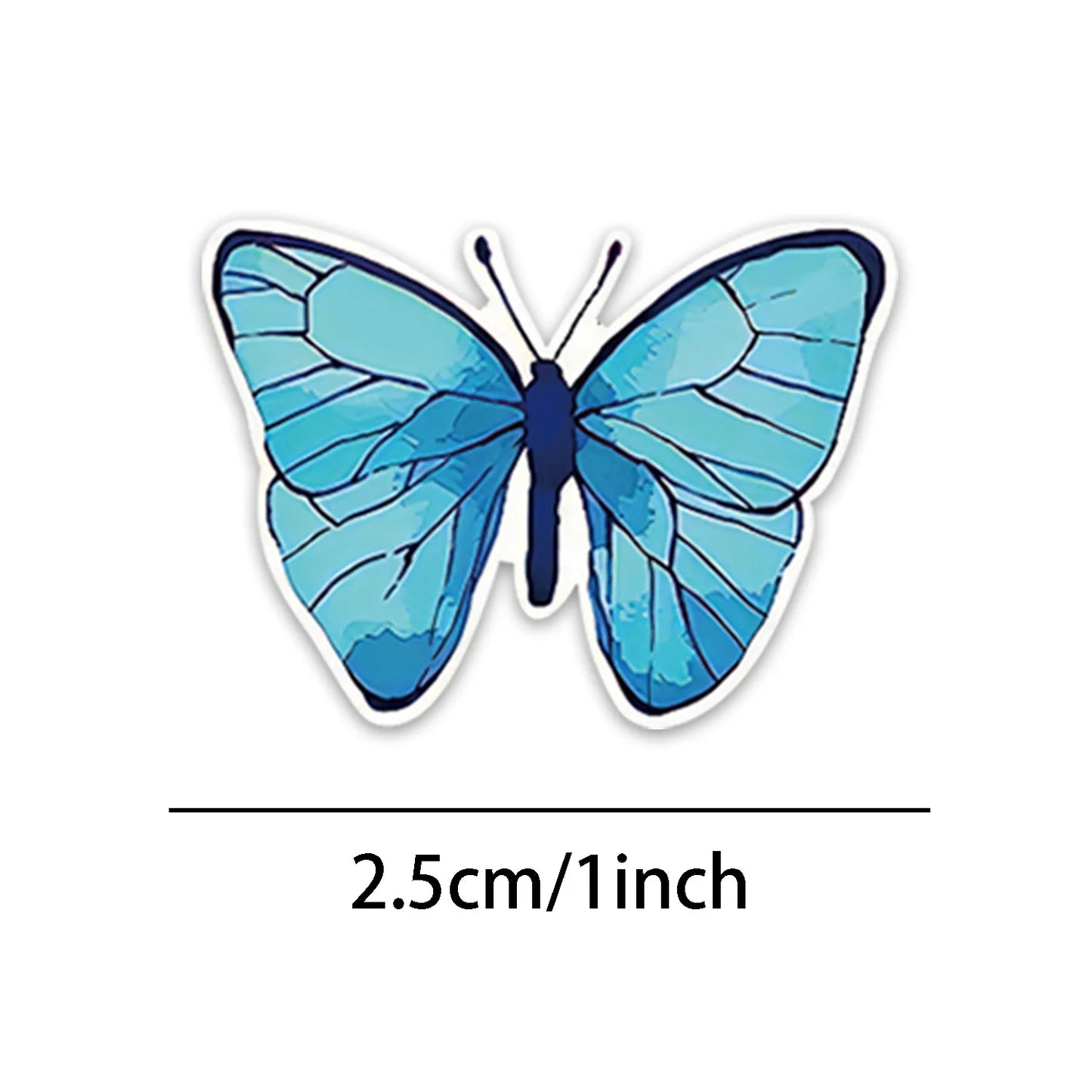 500Pcs /1 Rolls 2.5cm/1inch Butterfly Flower Shaped Stickers
