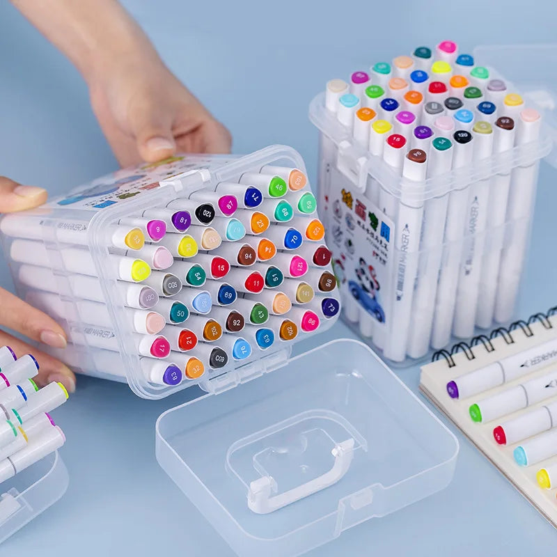 Water-based Marker Pens Are Washable and Have Bright Colors They Are Stationery for Learning Drawing and Marking