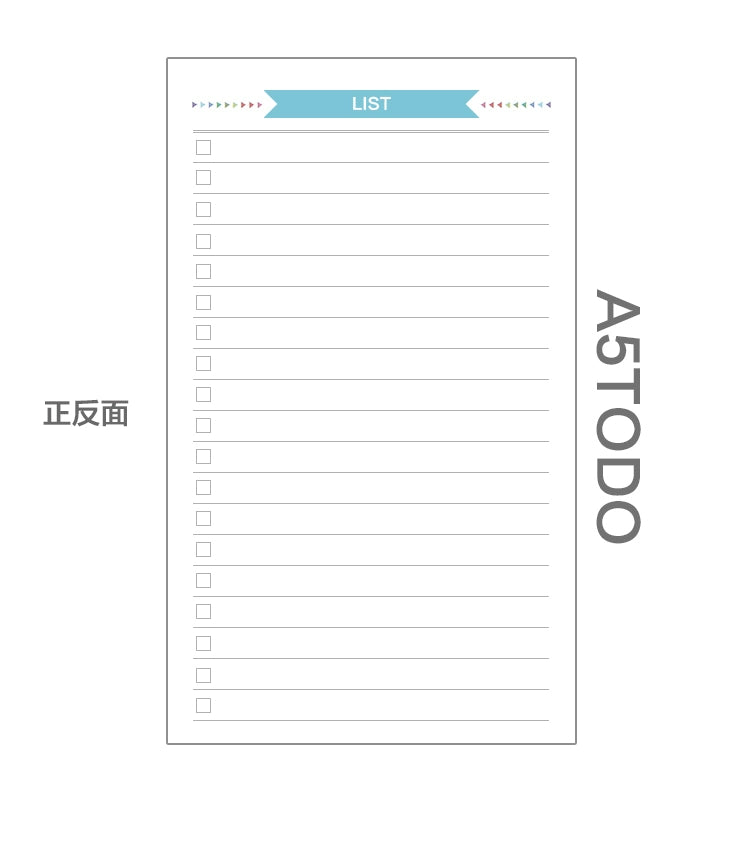 40 Sheet A5/A6 6 Ring Paper Refill Loose-leaf To Do/Weekly/Monthly/Grid